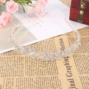 Haarspeldjes Vrouwen Volledige Kristal Blad Strass Bloem Hoofdband Sieraden Meisje Tiara Accessoires