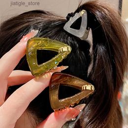 Pinces à cheveux femmes pince à cheveux griffes acétate coréen géométrique Triangle pinces à cheveux grande géométrie chapeaux pour fille accessoires de mode cadeaux Y240329