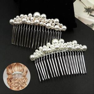 Haarclips Women Pearl Combs Wedding Accessories Pin Strass Tiara Bridal Bridal Bride Sieraden