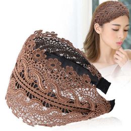 Pinces à cheveux femmes dentelle large bande extensible bandeau Turban bandeau bandanas fille accessoires 7 Styles