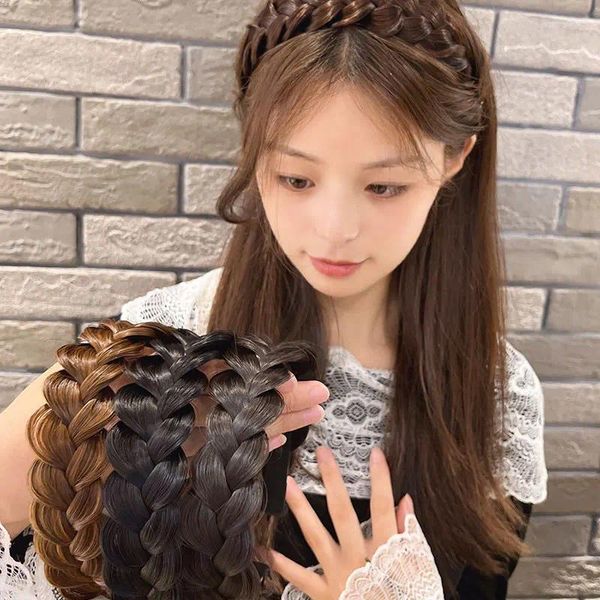 Clips de cheveux Femmes Wide Wig Bandbands Fashion Fishbone Traids Bouberges Girl Jolie tête faite HABLEAU COOL