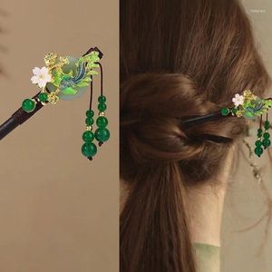 Pinces à cheveux en bois pour femmes, épingle à cheveux de Style ancien, Imitation Simple et moderne, plaque décorative en bois d'ébène