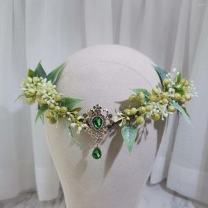 Haarclips Woodland Fairycore Crystal Tiara Elf haarband Elven Crown voor dames