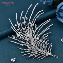 Clips de cheveux Youlapan Crystal Bridal Headpiece Handmade Femme Band Band Piece Accessoires de mariage Accessoires pour fête HP188