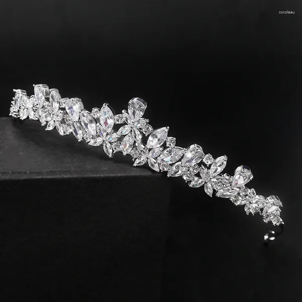 Pinces à cheveux YYSUNNY mariée coréenne diadème ornements de mariage strass cristal perlé couronne robe accessoires pour Wo