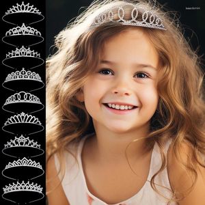 Pinces à cheveux ZANLLOY bandes de couronne pour enfants filles mignonnes anniversaire diadème gâteau décoration strass princesse