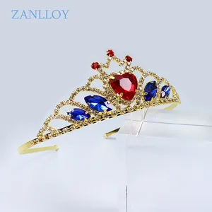 Pinzas para el cabello ZANLLOY Girls Party Crown Princess Prom Tiara Accesorios de joyería Boda nupcial Regalo de cumpleaños