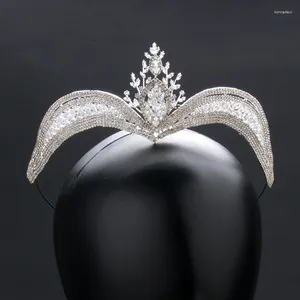 Pinces à cheveux en Zircon, chaîne à griffes, couronne pour robe de mariée européenne, accessoires de style, haut de gamme, Design Unique