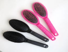 Brosses à boucle de peigne à cheveux pour Extensions de cheveux humains brosses à boucle de perruque dans les outils de pinceaux de maquillage noir rose color8884134