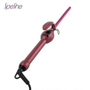 Rizadores de cabello Planchas de pelo 9 mm Varita unisex Rizador de cabello Barril pequeño Cabello delgado Curling Iron Wand Professional Super Tourmaline Ceramic Slim Tongs Styling T220916