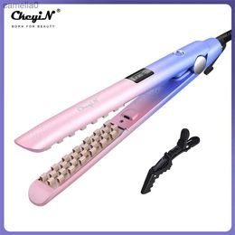 Haar krullen strekken Ckeyin mini Volumizer Crimper Haar krullen Iron Ceramic 3D Fluffy kruidkrullen Golde platte ijzer snel verwarming digitale stylinggereedschapsl231222222