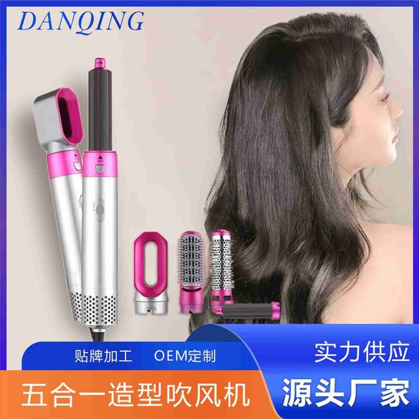 Lisseurs de curlates à cheveux cinq en un curling sèche-cheveux sèche-cheveux peigne électrique multifonctionnelle curleur paresseux h240415