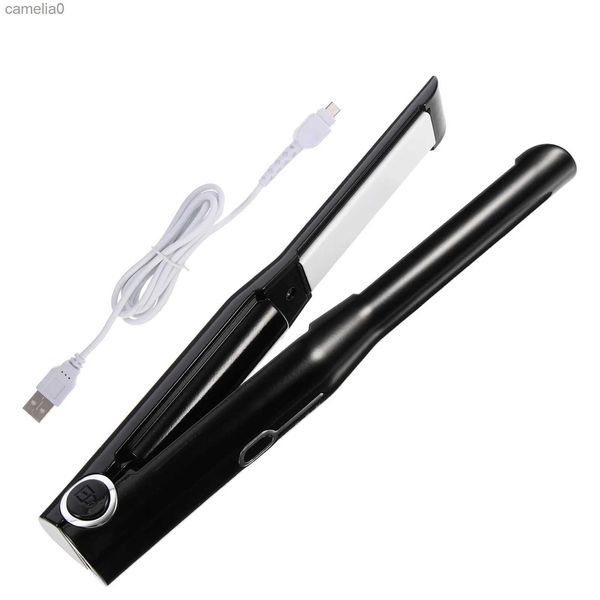 Rizadores de cabello Arderatorios Peligro de cabello Rolladores de curador inalámbrico Volumen USB Curling Wand ABS Viaje Mini Ironl2312222