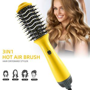 Currulers lisser les lisseurs chauffants brosses à air brosse multifonction sèche-cheveux curreur lisseur peigne un pas de coiffeur de salon professionnel et volumizer ion bulle y240504