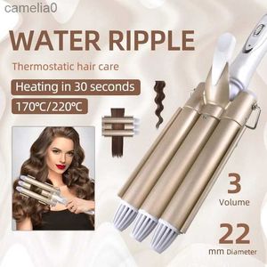 Errendor de rizadores de cabello KeMei-1010 Herramientas de cabello profesionales Curling Triple Barrel Styler Curlers Cabello Electric Curling Hair Waver Tooll2312222