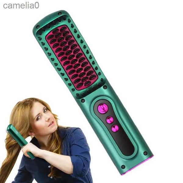 Les currulers lisser les mini-cordons cheveux sans lisseur sans fil brosse chaude et la batterie rechargeable de la taille de voyage à la taille des cheveux lisseur sans fil forl231222