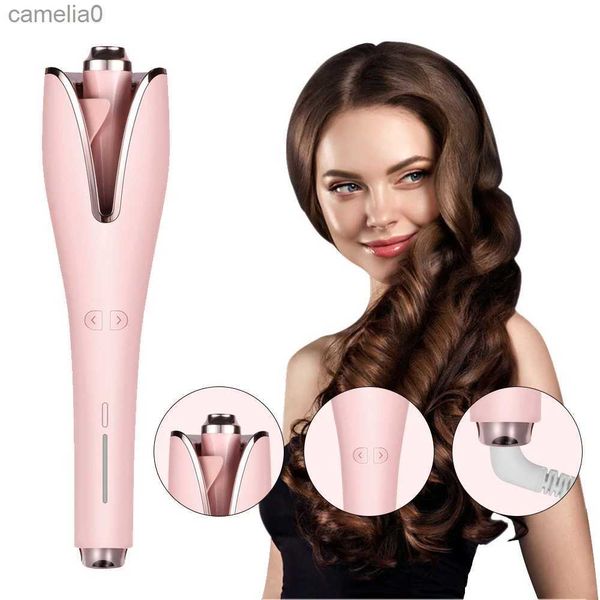 Bigoudis Lisseurs Cheveux Professionnels Automatiques Thermo Bigoudis Électriques Céramique Cheveux Curling Anti-Perm pour Femmes Vague Outils De CoiffureL231128