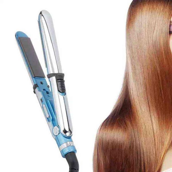 Bigoudis lisseurs fer à lisser en acier inoxydable friser avec 3 outils de coiffure de régulation de température bleu Hair Styling297E