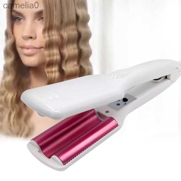 Hair curlers lisseurs triple baril curling fer perm perplint coiffure professionnelle curleur fer céramique curl bûche de rauque