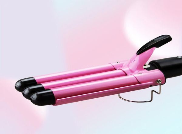 Fer à friser les cheveux professionnel Triple baril bigoudi vague Waver outils de coiffure mode Styler baguette 2202119499942