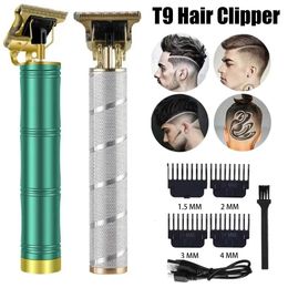 Máquina de corte de cabello Hombres Barba Trimmer Electric Hair Clipper T9 Tirmer de cabello Barba de barba de barba eléctrica recargable 240408