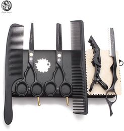 Tijeras para cortar cabello, juego de 55quot, 6quot, 440C, tijeras de adelgazamiento, tijeras de peluquería Makas, maquinilla de afeitar, pelo profesional Sciss7005414