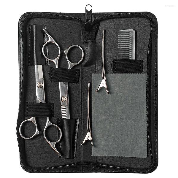 Kit d'outils de coupe de cheveux, ensemble de barbier et de coiffure, cisailles en acier inoxydable pour cosmétologie