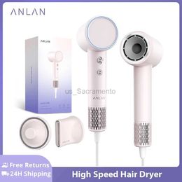 Sèche-cheveux ANLAN sèche-cheveux haute vitesse séchage rapide à faible bruit ionique négatif 120000 tr/min moteur professionnel soins capillaires sèche-buse magnétique 240329