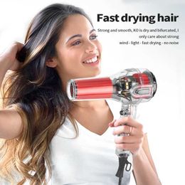 Sèche-cheveux sèche-cheveux Mécanique style transparent High-Power Home Salon de coiffure CHARD et Température constante chaude Q240429