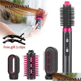 Sèche-cheveux Sèche-cheveux 5 en 1 Brosse à cheveux Sèche-cheveux Styler Anion Chauffé Femmes Lisseur Bigoudi Peigne Drop Livraison Produits Capillaires Cheveux Voiture Dh9Lk