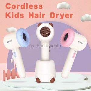 Secadores de pelo Secador de pelo Hierro negativo inalámbrico Secador de pelo inalámbrico portátil de bajo ruido para bebés y niños 240329