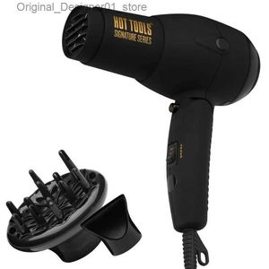 Secadores de pelo Hot Tools Pro Signature 1875W Tamaño de viaje Secador de pelo IONIC Negro Q240131