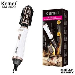 Secadores de cabello Kemei KM-8020 Multi-funcional Secador eléctrico de rizado Temperatura de peine rápido calefacción rápida SECHE Cheveux Professional Edition Q240429