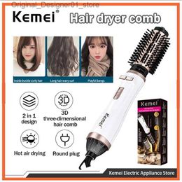 Sèche-cheveux Kemei km-8020 température réglable chauffage rapide multifonctionnel sèche-cheveux électrique peigne à friser peigne à cheveux raides Q240131
