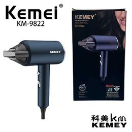 Secadores de cabello Kemei KM-9822 1800W Multifuncional de 60 grados Temperatura constante Profesional Salón Secador de cabello Q240429