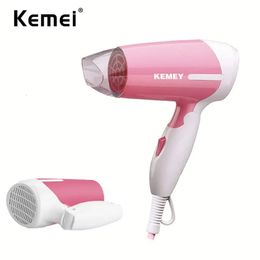 Sèche-cheveux Kemei Portable ionique voyage maison sèche-cheveux Salon coup léger à faible bruit sèche-linge avec concentrateur 231208