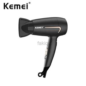 Sèche-cheveux Kemei professionnel sèche-cheveux Portable poignée pliable Compact 1800W sèche-cheveux vent chaud à faible bruit appareil ménager outils de coiffure 240401