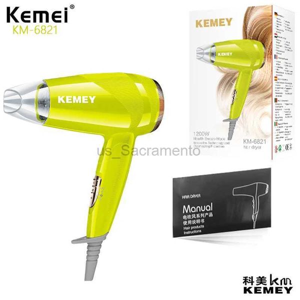 Sèche-cheveux Kemey Km-6821 meilleur sèche-cheveux électrique professionnel pas cher génération d'énergie pliable ménage séchage rapide sèche-cheveux 240329