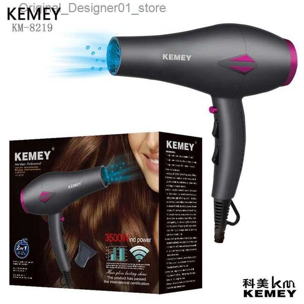 Sèche-cheveux KEMEY KM-8219 3500W puissant sèche-cheveux électrique sèche-cheveux à Air modélisation outils de Salon de coiffure sèche-cheveux ensembles Q240131