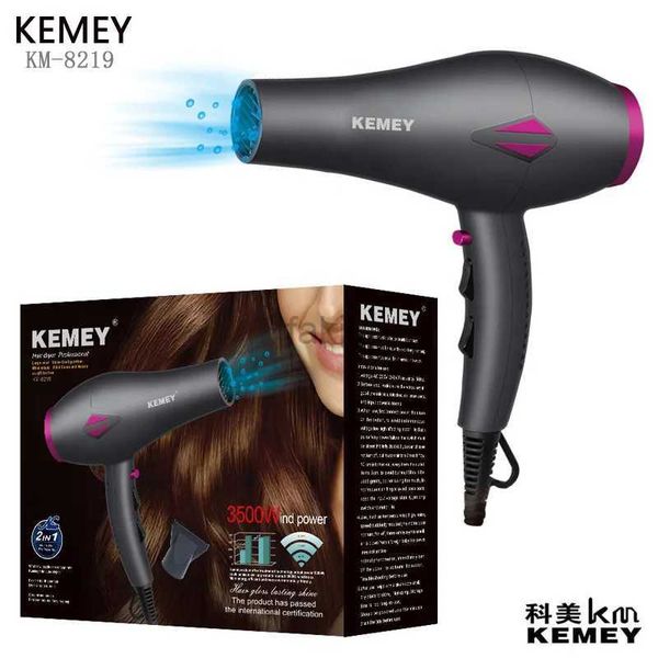 Sèche-cheveux KEMEY KM-8219 3500W puissant sèche-cheveux électrique sèche-cheveux modélisation outils de Salon de coiffure sèche-cheveux ensembles 240401