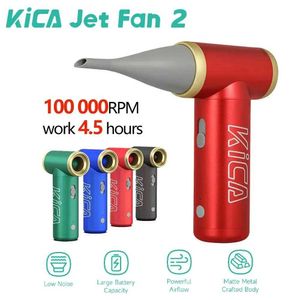 Sèche-cheveux kica jetfan 2 collecteur de poussière d'air comprimé collecteur de poussière d'air électrique kica jetfan 2 Nettoyer de clavier d'ordinateur sans cordon portable 100000rpm Q240522