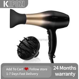 Sèche-cheveux KIPOZI Sèche-cheveux 1875W Nano Ionic Sèche-cheveux avec moteur DC pour un coiffage sans frisottis avec diffuseur et concentrateur de flux d'air 240329