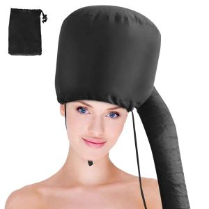 Sèche-cheveux l Bonnet Hood Hairdryer Fixer Sèche améliorée avec sangle de menton et tuyau étendu plus facile pour profiter de St Lulubaby Amume