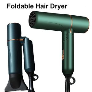 Hair Dryers Mini 1000W Professionele haardroger Blue Light Negatief ionen Travel Vouwen Blow Droer Cold Wind Air Anion Salon Haargereedschap 230821