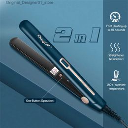 Sèche-cheveux Mini fer plat électrique défriser les cheveux température constante vague de cheveux Portable Curling redressage double usage outil de coiffure Q240131