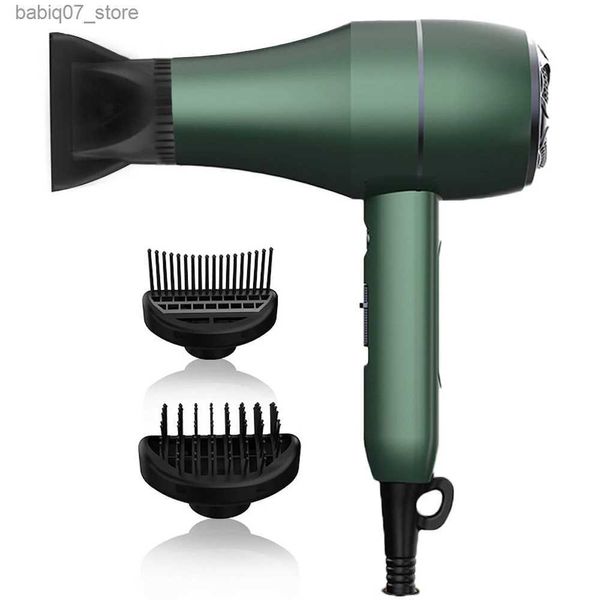 Secadores de pelo Secador de pelo de iones negativos Cepillo de aire frío y caliente Motor de CA eléctrico fuerte 1600W / 1800W Q240306