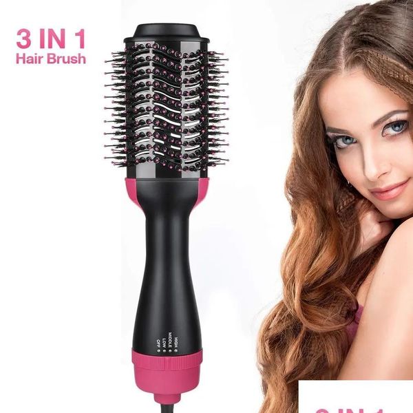 Sèche-cheveux 3 en 1, brosse à air, peigne à lisser, outils de coiffure pour salon de coiffure, produits de livraison de produits de soins otm5e