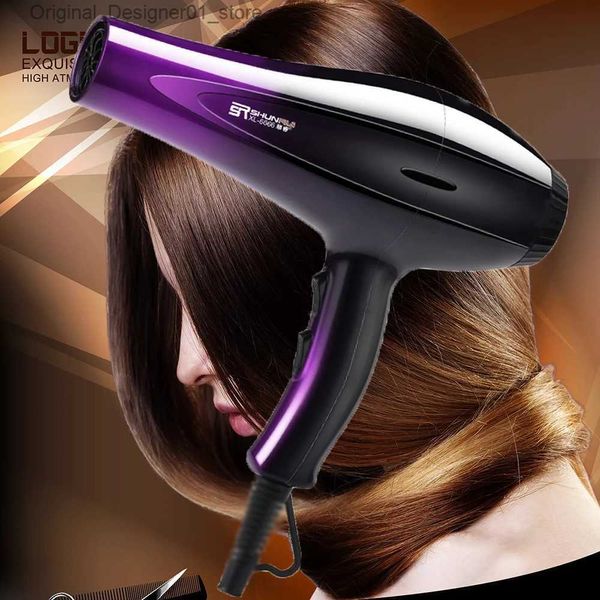 Sèche-cheveux Nouveau sèche-cheveux portable appareils de chauffage et de refroidissement domestiques haute puissance lumière bleue anion soins capillaires professionnel séchage rapide Q240131