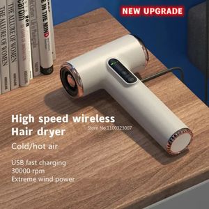 Sèche-cheveux Portable sans fil, chargement USB, écran d'affichage numérique pour dortoir, voyage d'affaires essentiel 231128