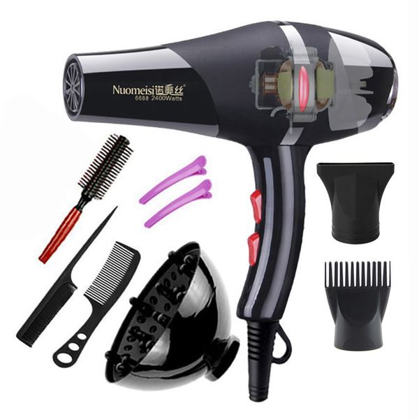 Secadores de cabello Real 2100W Secador profesional Herramientas de peinado de alta potencia Soplado y frío Enchufe de la UE Secador de pelo 220 240V Máquina 230829